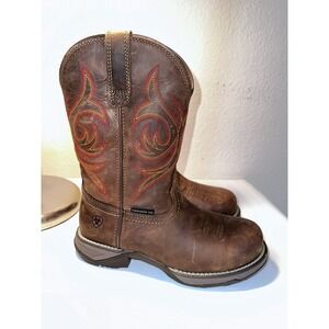 AriatAnthem Round Toe Composite Toe Work Boot Women's in BROWN SZ 6B